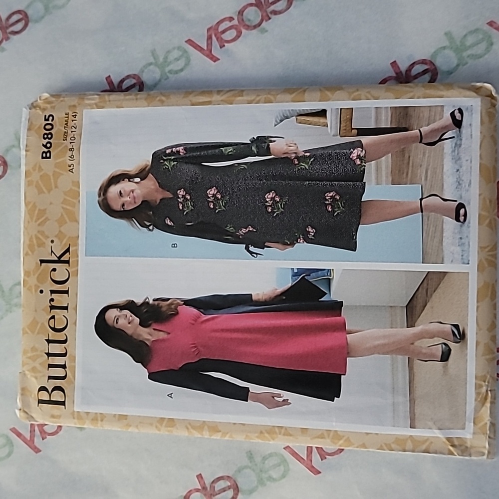 Butterick Misses Dress Sewing Pattern B6805 Sz 6-14 Uncut 2021
